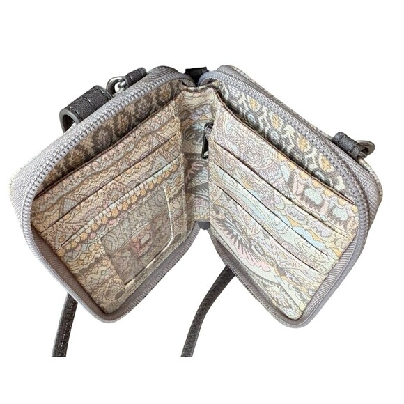 Sakroots Artist Circle Zippered Wallet Crossbody Bag Pastel Coated Canvas - Picture 10 of 10